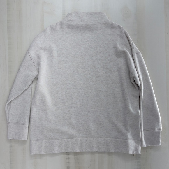 HAVEN cowl pullover sweater oatmeal tan XL lounge soft tencel lyocell - Picture 5 of 6